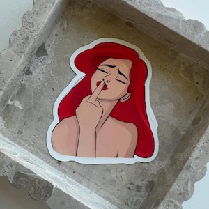 Pegatina de sirena divertida: "Vete a la mierda" para portátiles y botellas de agua