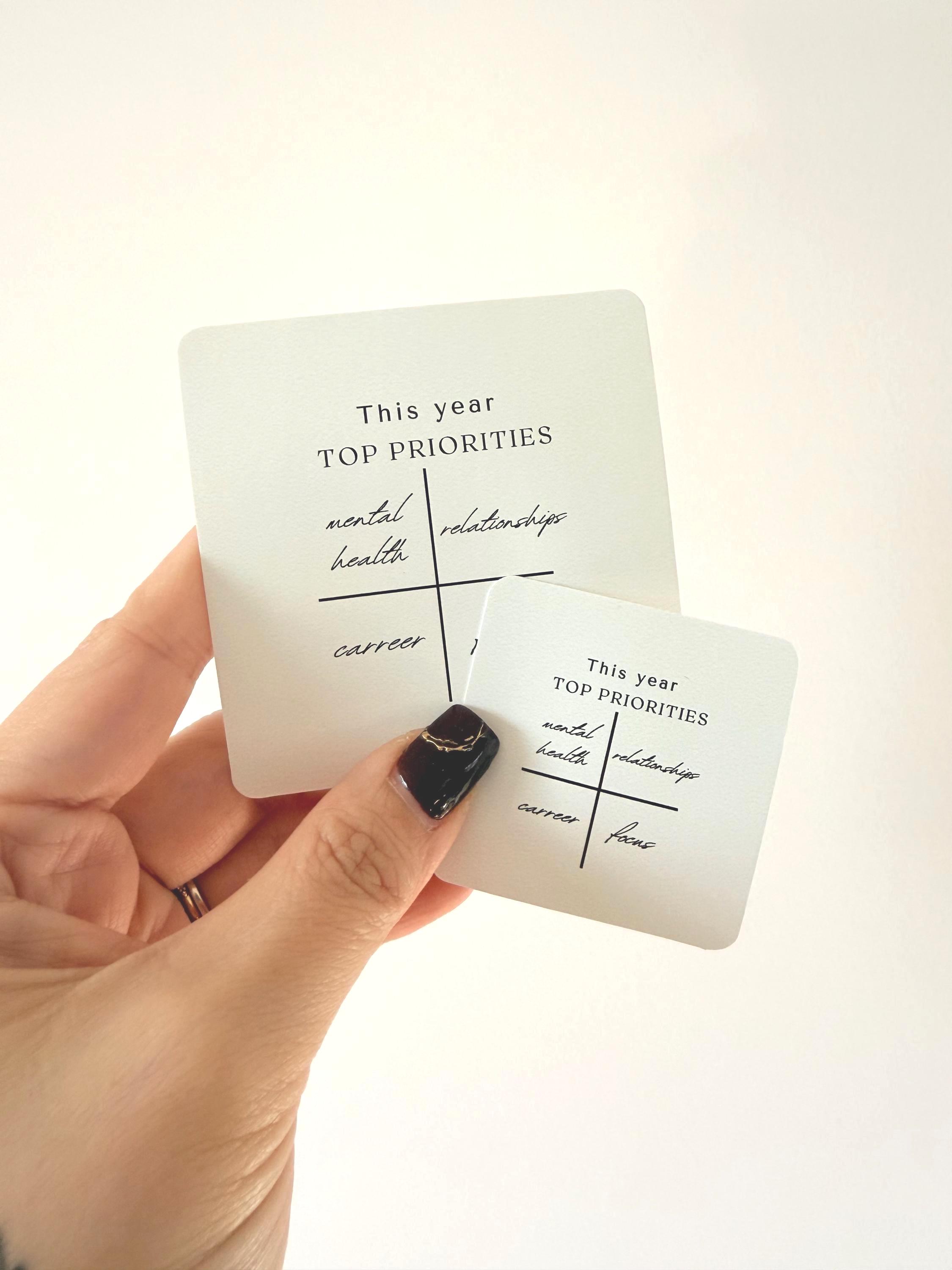 This Year’s Top Priorities Sticker, Minimal Planner and Journal Sticker ...