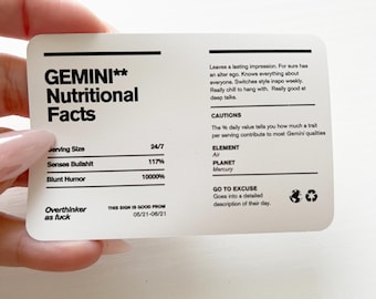 Horoscope ID Badge Label: Astrology Affirmation Sticker