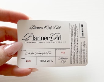 Planner Girl ID Label Badge Aesthetic Girly Cute Minimal Affirmation Motivational Sticker