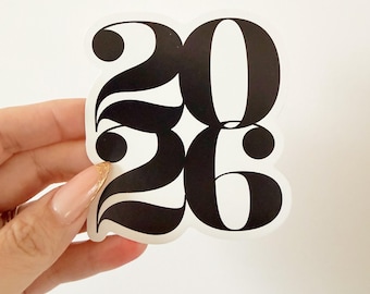 2026 v2 Year Sticker Aesthetic Sticker, Journal Sticker, Planner Sticker, Water Bottle Sticker, Laptop Sticker, Number Sticker