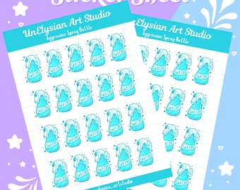 F**k Off Spray Bottle Sticker Sheet | Adult Humor, Prank Sticker, Scrapbooking, Bullet Journalling, Phone and Laptop Stickers, Mini Stickers