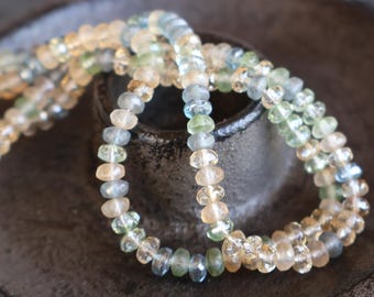 2x3mm Firepolished Faceted Rondelle - 30 Czech Glass Beads Beach Glass Mix (BX 10 - 20)