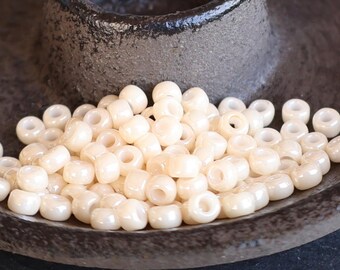 Toho Seed Bead -  Opaque Lustered Lt. Beige 6/0 Seed Beads - 10 - 20