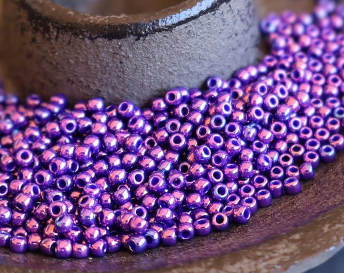 Toho 11/0 Seed Beads - Higher Metallic Grape - 8 Grams (BX 12 - 27)