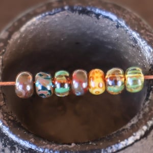 Czech Picasso Aged Multi Color Picasso Striped Seed Bead Mix Size 6/0 - (CPS - 104) Jewelry and Beading Supplies