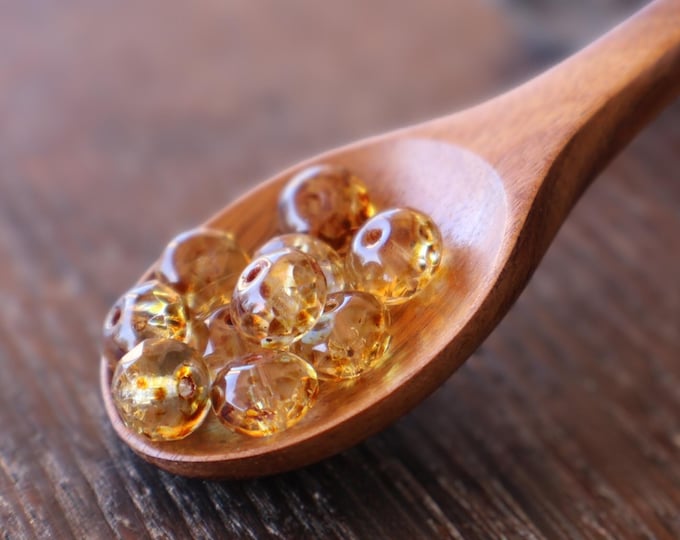 12 Czech Glass Beads - 9mm Czech Crystal Picasso Rondelle (11 - 24)