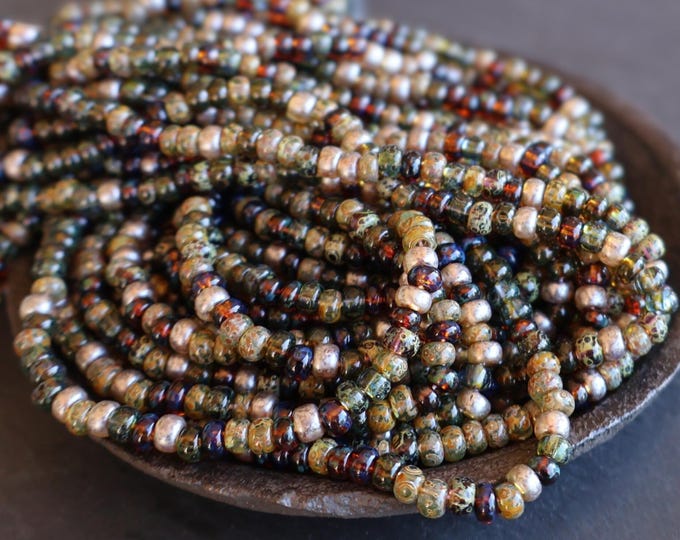 Czech Picasso Aged Multi Color Picasso Seed Bead Mix Size 6/0