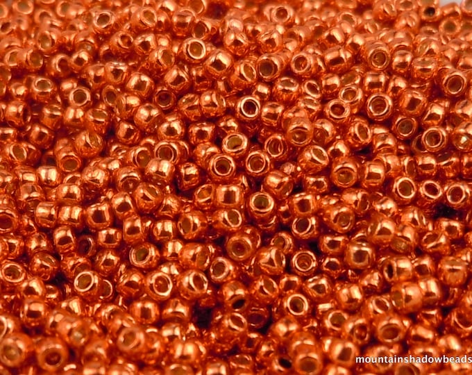 Toho Seed Beads 15/0 Beads Galvanized Saffron 10 grams