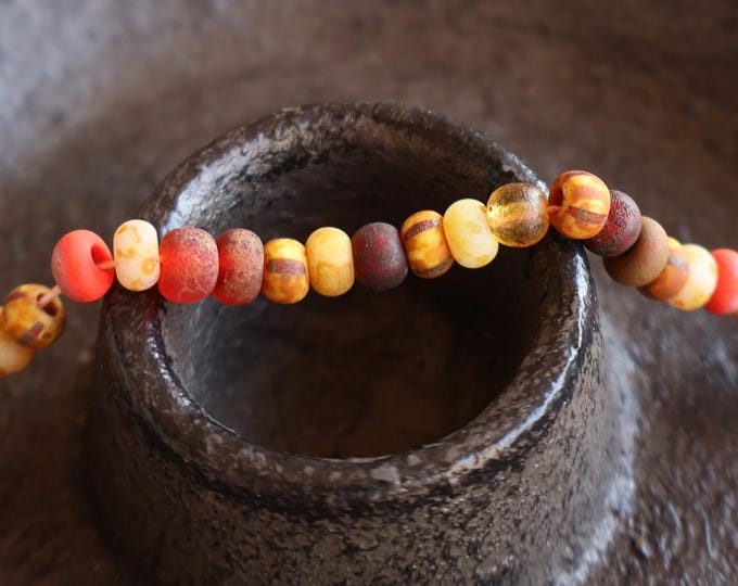 Red Rock Harvest Czech Picasso Aged Multi Color Matte Assortment Seed Bead Mix Size 5/0