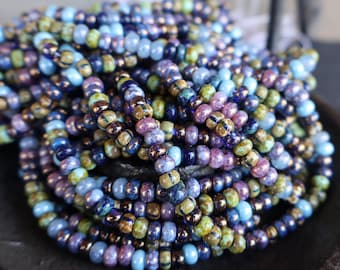 Mystic Twilight Czech Picasso Aged Multi Color Picasso Seed Bead Mix Size 6/0 - (CPS - 120)