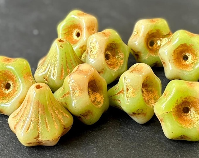 Czech Glass Beads 11mm Picasso Flower Czech Picasso Beads