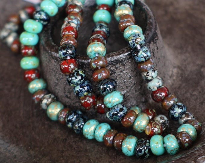 Czech Picasso Aged Multi Color Picasso Seed Bead Mix Size 5/0