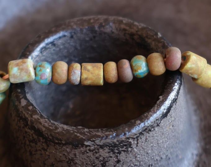 Juniper Basin Czech Picasso Aged Multi Color Matte Bugle & Seed Bead Mix Size 6/0 Premium Specialty Glass Beads