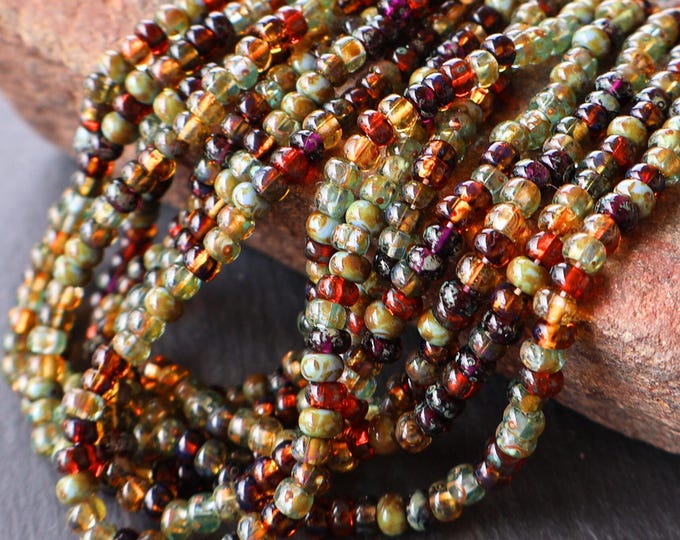 Czech Picasso Aged Multi Color Picasso Seed Bead Mix Size 6/0