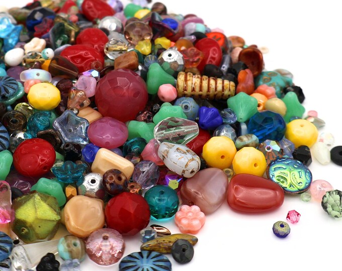 Bead Grab Bag Mix -Czech Glass Bead Picasso and Regular Assortment from Mountain Shadow Designs Jewelry Making and Beading Supplies