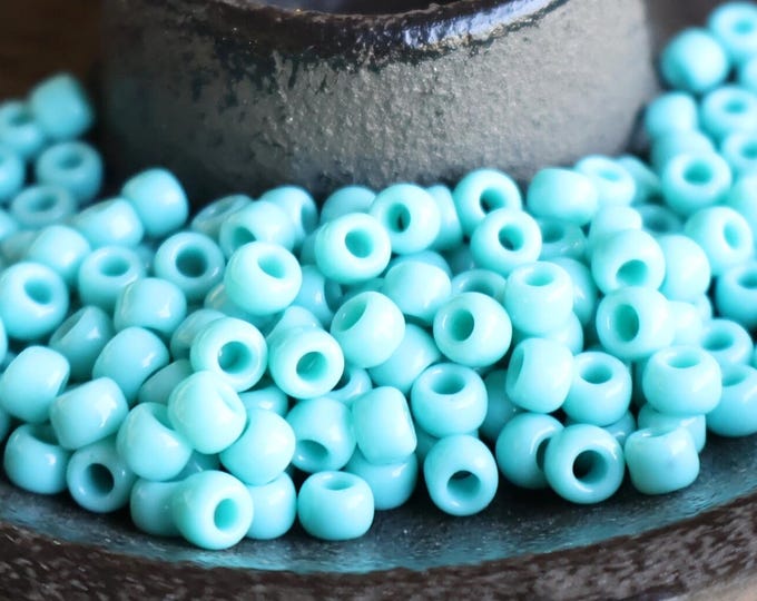100 Opaque Blue Turquoise 6/0 Toho Seed Beads (BX 5 - 24)