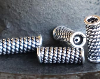 Sterling Silver 22mm Sterling Silver Bali Tube .925 - 4 pcs (BX 6 - 18)