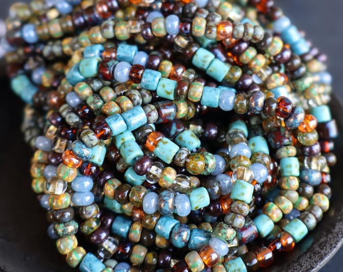 Featured listing image: Czech Picasso Aged Multi Color Bugle & Seed Bead Mix Size 6/0 - (PBM - 102)