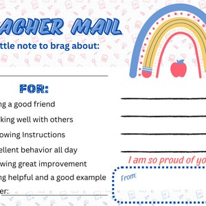 Teacher Mail Motivation Card