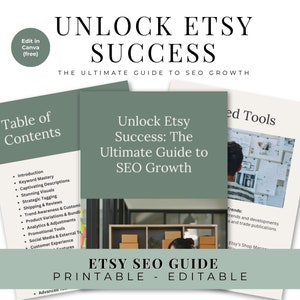 Etsy SEO & Growth Guide, Optimize Your Etsy Shop and Boost Sales with This  Printable Etsy Ebook - SEO Guide for Etsy Shop