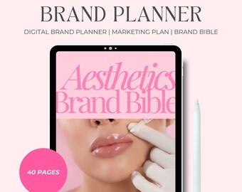 Aesthetician Branding Workbook | Business Planner | Dermal Filler | Esthetician | Digital Planner, Beauty Business | Body Sculpting |
