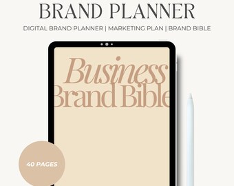 Business Branding Workbook | Brand Planner | Brand Bible | Digital Planner, Small Business, Business Branding | Business Planner