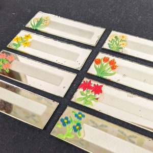 Segnaposto per targhette con nome vintage a specchio - Decorazione da tavolo personalizzabile per intrattenere cene