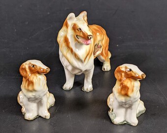 ドイツ　ミニチュア　フィギュリン　置物　犬　4個セット　ヴィンテージ ヴィンテージ セラミック 犬フィギュア - ドイツ製ミニチュア子犬 - 2