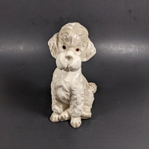 Vintage Ceramic Poodle Figurine - Mid Century Decor - Ucagco Japan