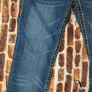 vintage an 2000 True Religion jeans bootcut taille basse orange surpiqûres taille 26 image 3