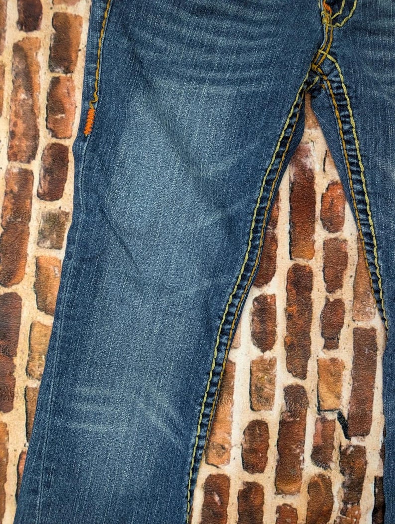 vintage an 2000 True Religion jeans bootcut taille basse orange surpiqûres taille 26 image 3