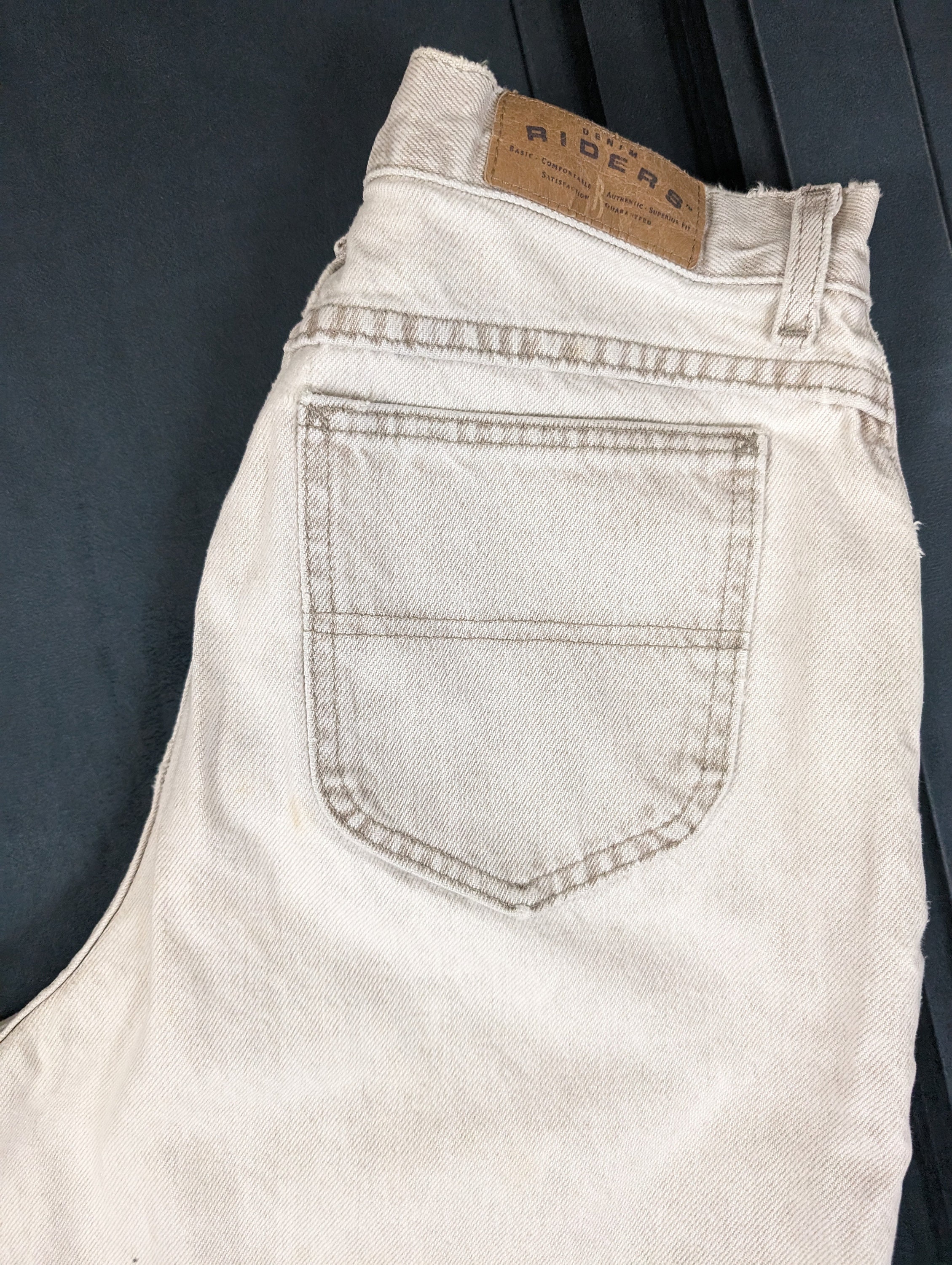 Vintage Beige Brown Khaki Colored Jeans - Riders Denim Ladies 