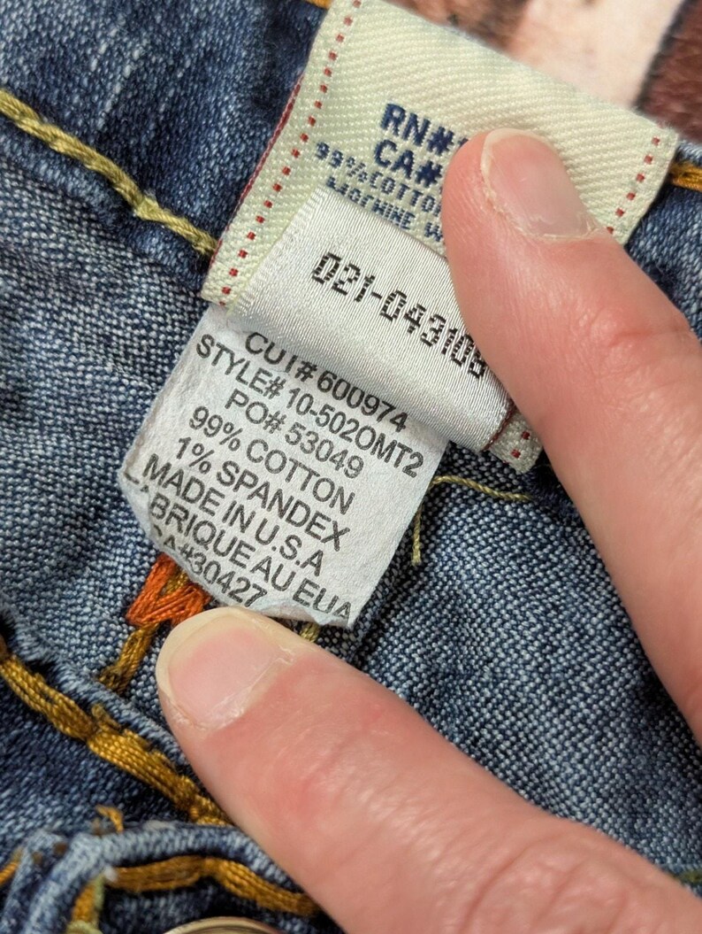 vintage an 2000 True Religion jeans bootcut taille basse orange surpiqûres taille 26 image 12