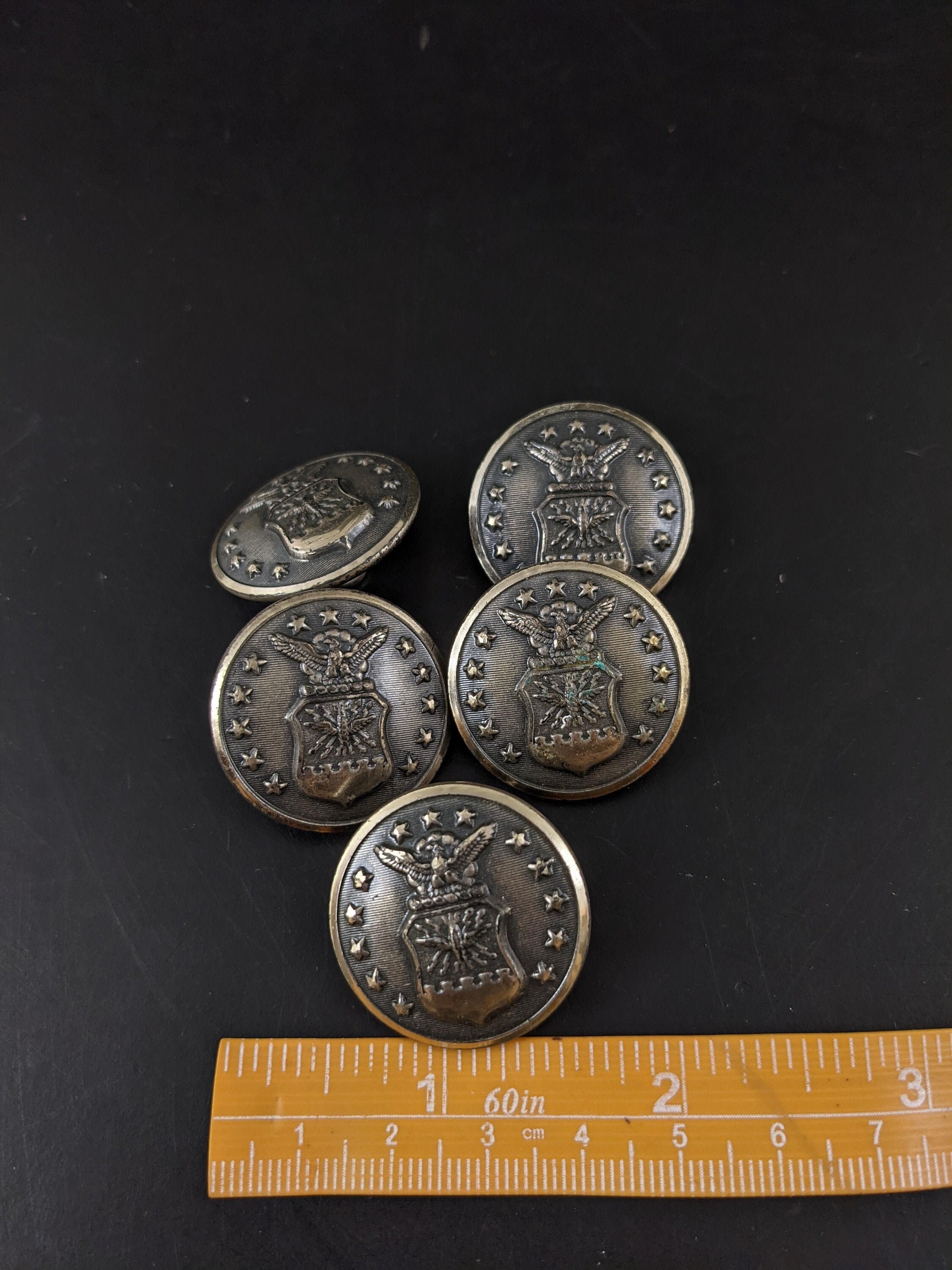 Vintage Military Coat Buttons 1 1/8 Lot of 5 Etsy