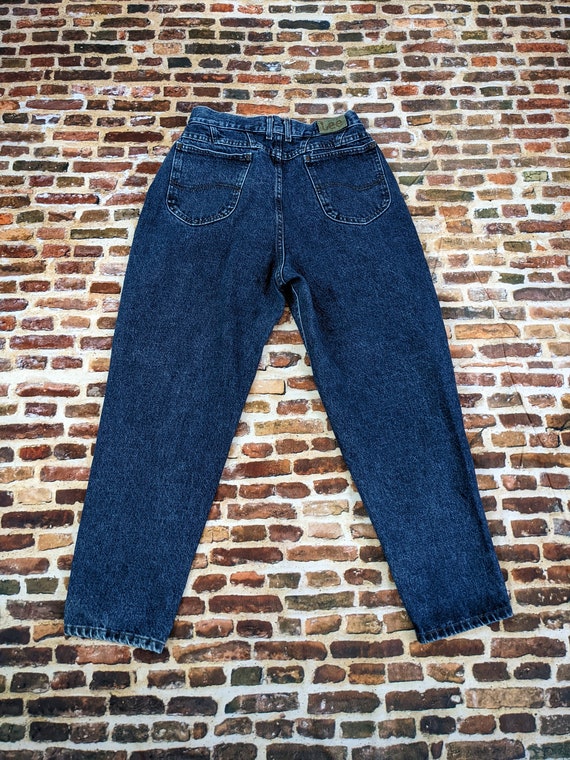 Vintage Lee Dark Wash Denim Jeans - Tapered Leg  … - image 5