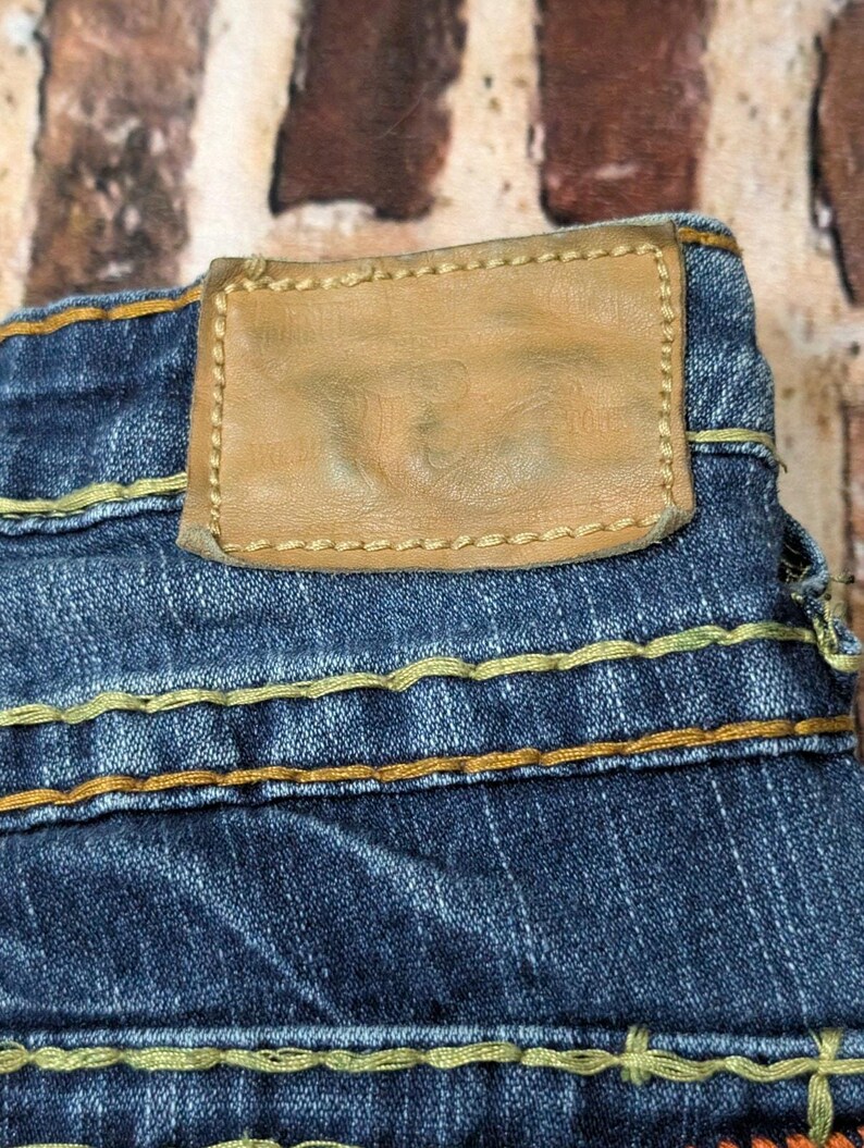 vintage an 2000 True Religion jeans bootcut taille basse orange surpiqûres taille 26 image 16