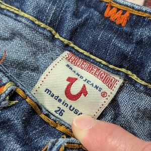 vintage an 2000 True Religion jeans bootcut taille basse orange surpiqûres taille 26 image 10