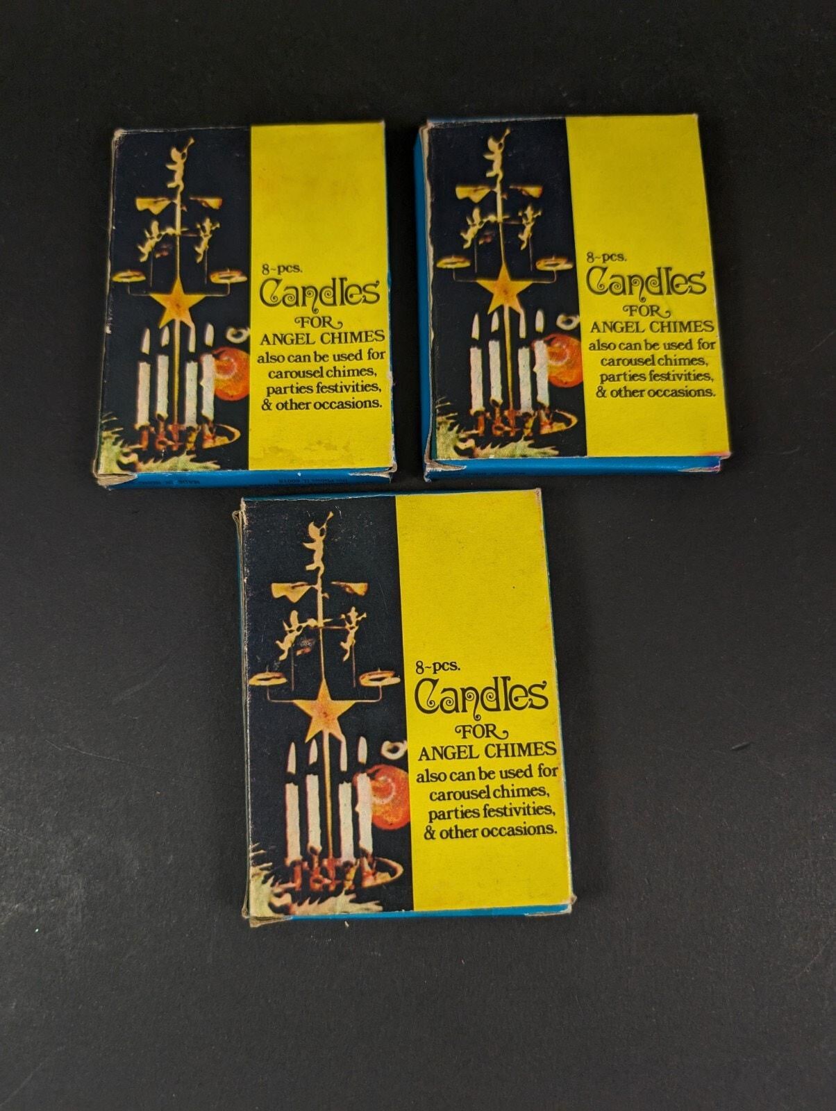 5箱入りキャンドル ヴィンテージエンジェルチャイム クリスマス