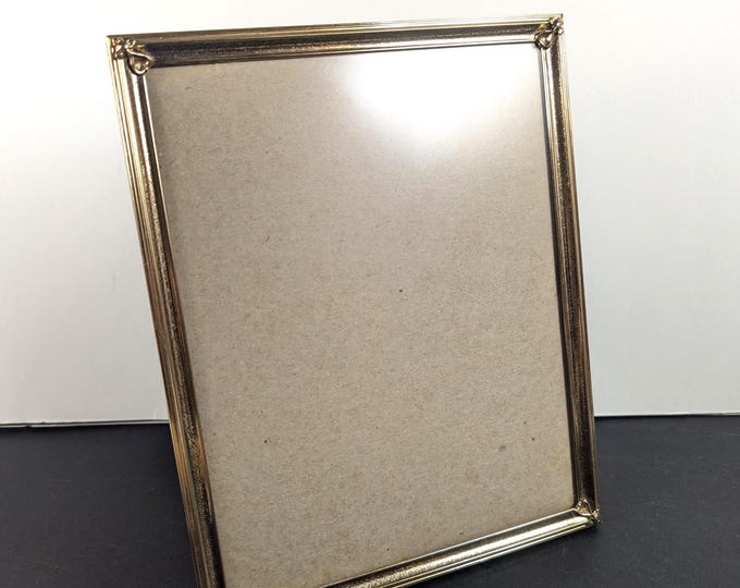 Vintage Tabletop Picture Frame - 8 X 10" Gold Tone Metal - Etsy