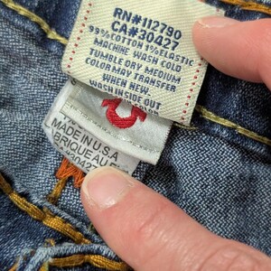 vintage an 2000 True Religion jeans bootcut taille basse orange surpiqûres taille 26 image 11