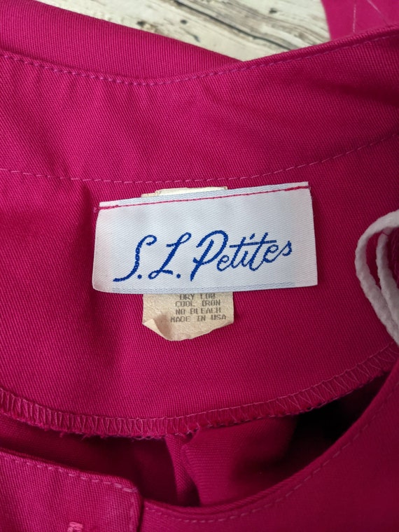 Simple Vintage 80's Sheath Dress - Pink Shirtwais… - image 10
