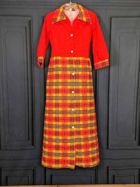 Vintage Quilted Housedress Nightgown - Sears Size… - image 5
