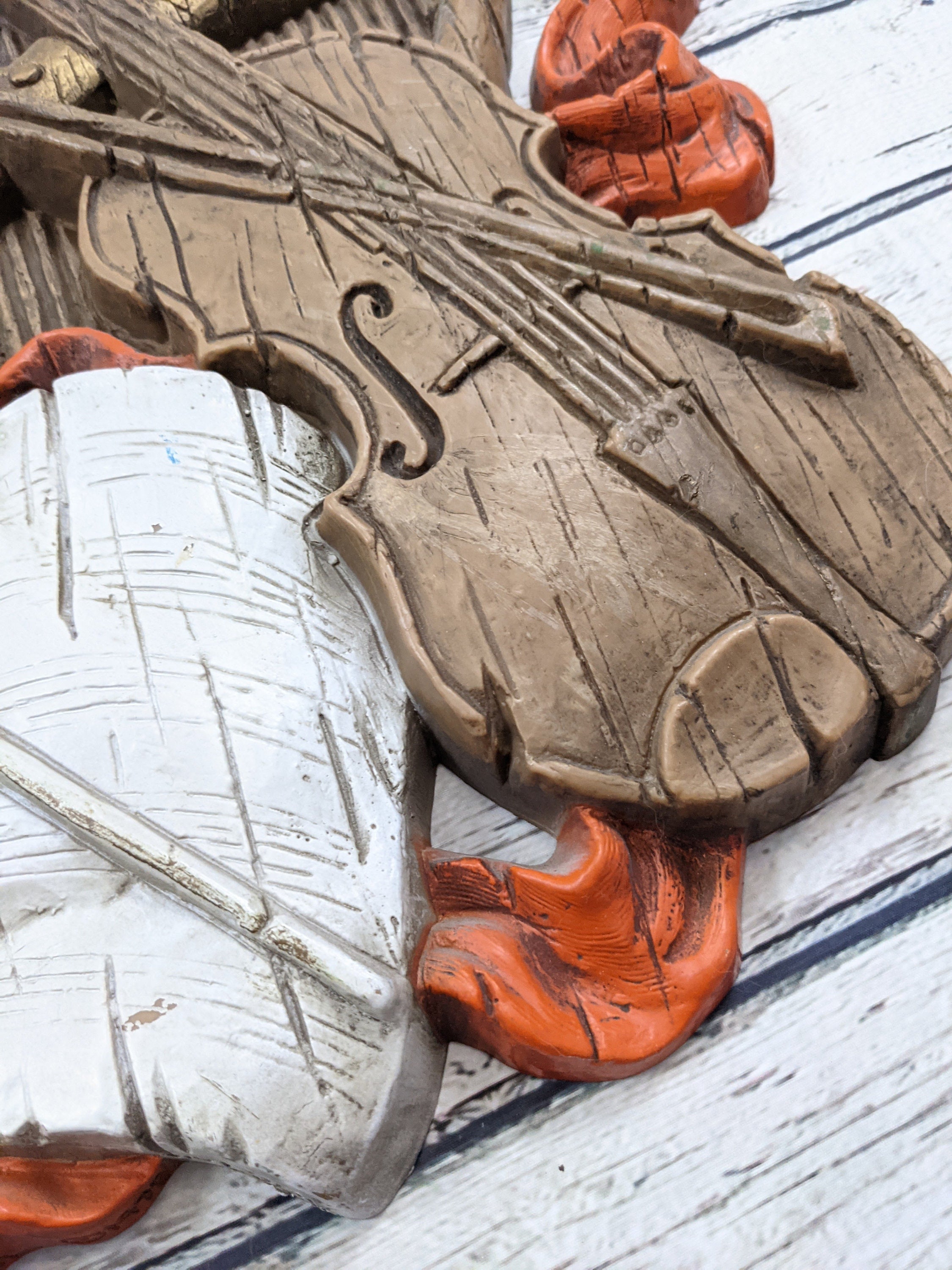 Large Vintage Homco Wall Decor - Music Instruments Music Large Vintage Homco Wall Decor - Music Instruments Music