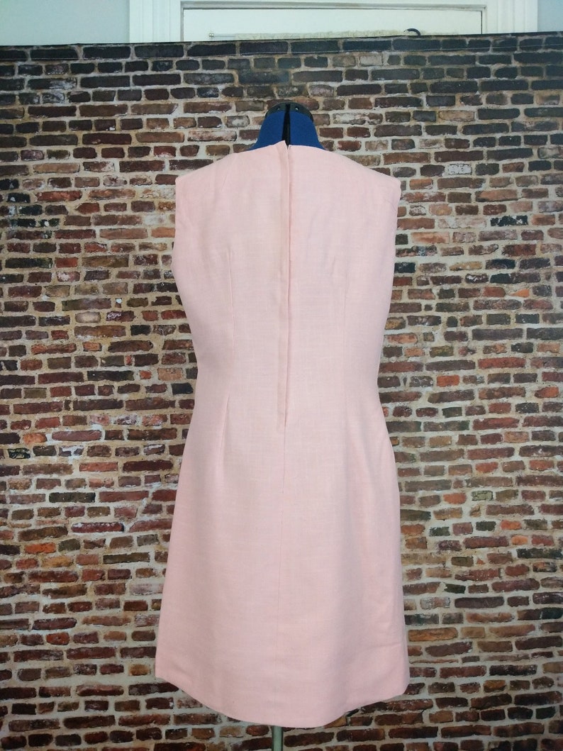 Vintage 60/'s Shift Dress Pink Mod Sleeveless Size XL Large Plus Size Retro 60/'s