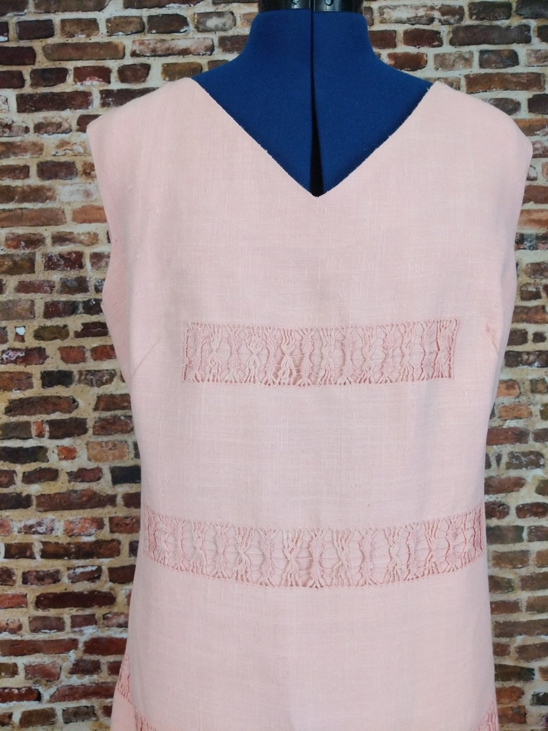 Vintage 60/'s Shift Dress Pink Mod Sleeveless Size XL Large Plus Size Retro 60/'s