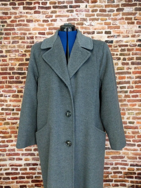 Gray Cashmere Blend Coat Vintage 50's Windermere … - image 3