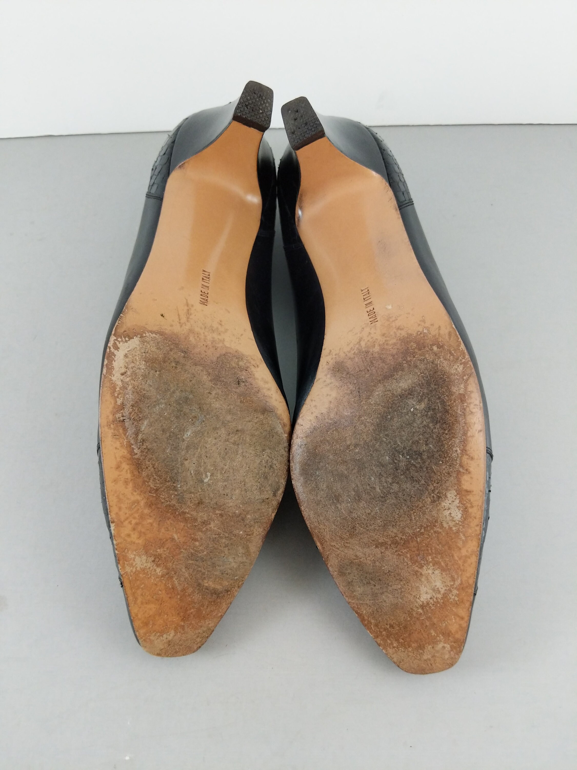 Vintage Ferragamo Pumps Size 9.5 AA Simple Blue Women's