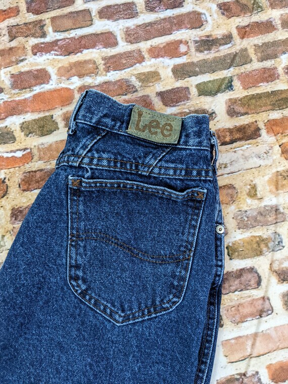 Vintage Lee Dark Wash Denim Jeans - Tapered Leg  … - image 4