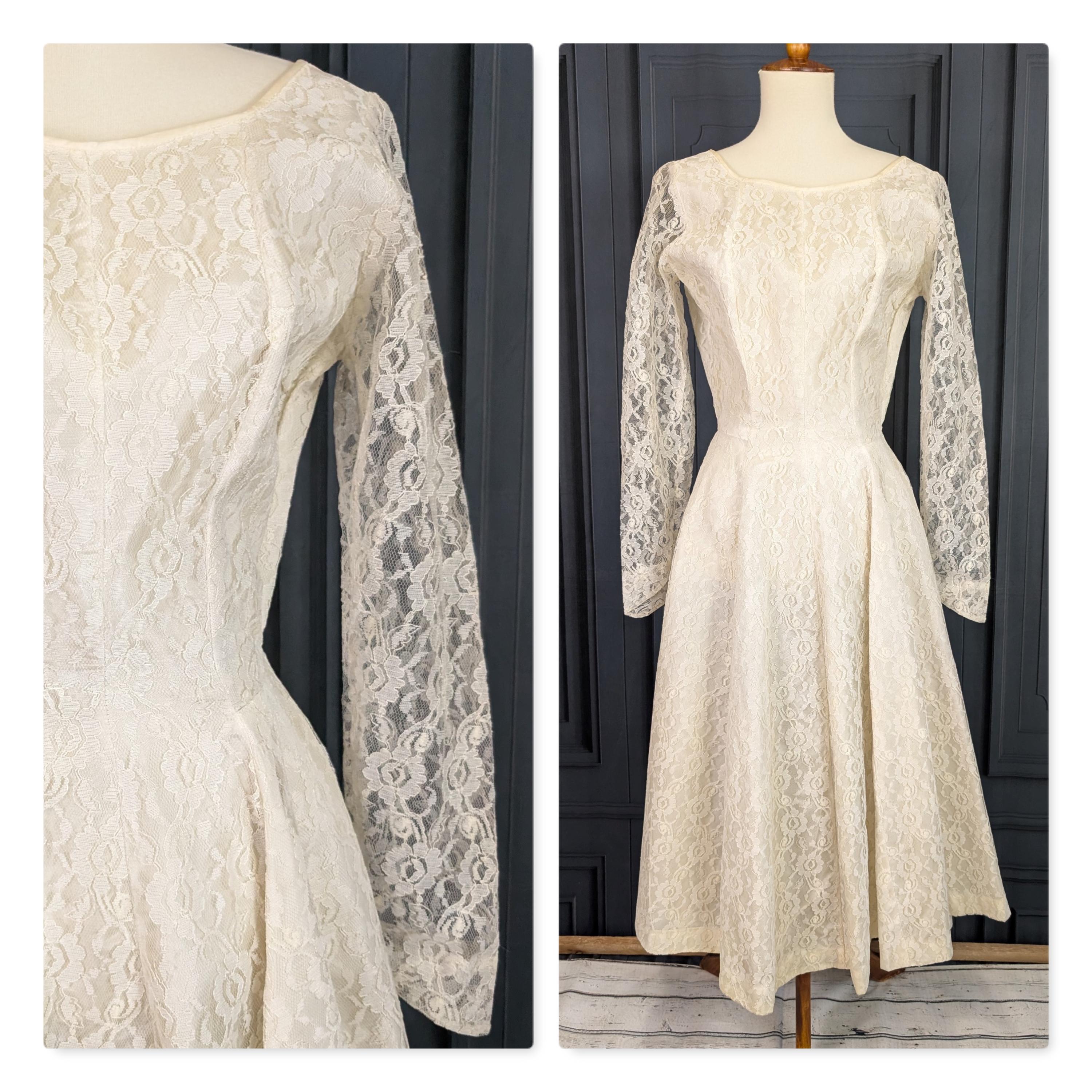 Vintage Fit Flare Tea Length Dress